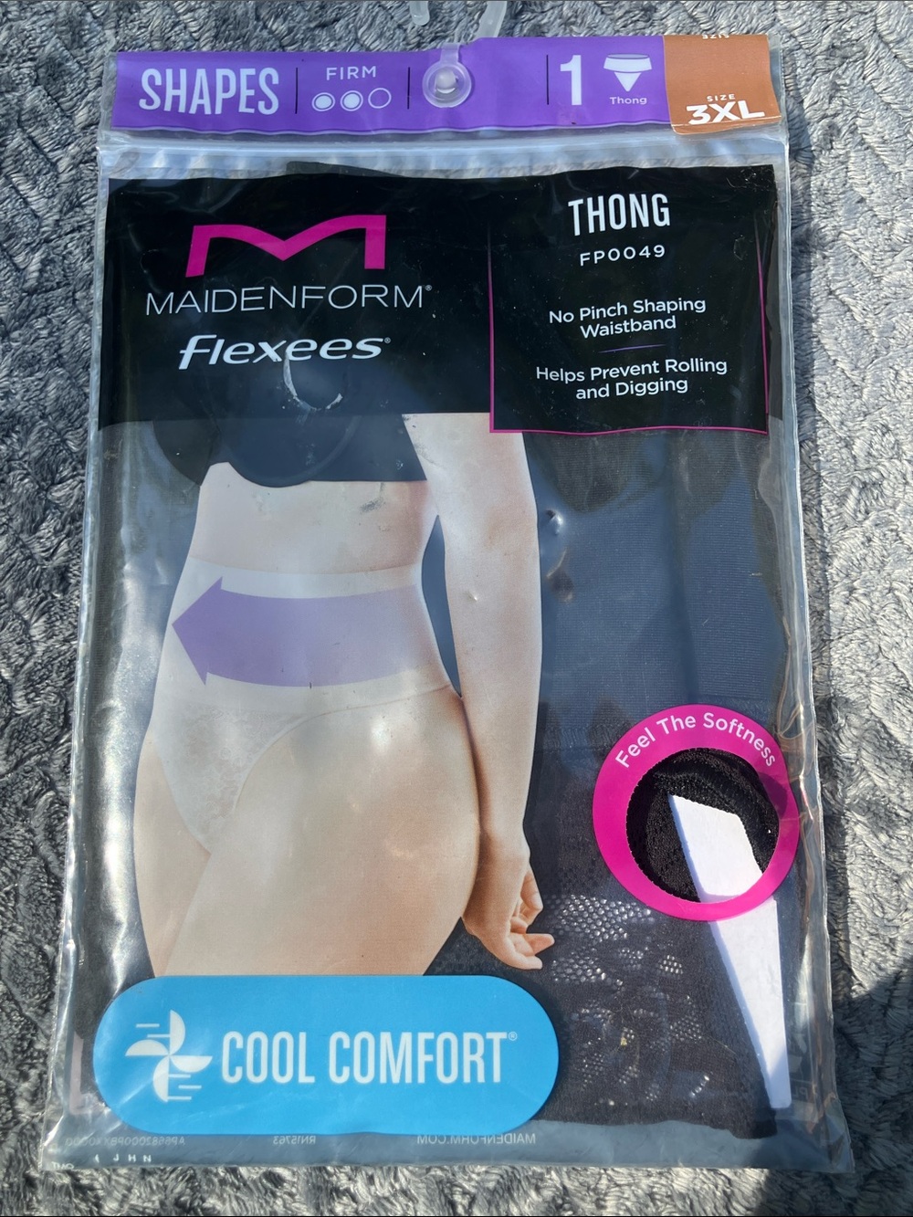 Maidenform Flexees Thing Size 3 XL, Black